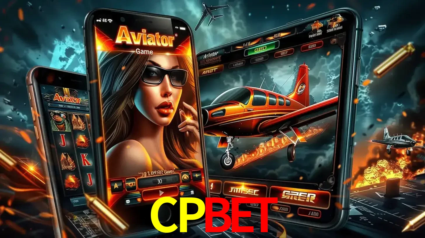 O popular jogo de apostas Aviator exibido em vários celulares e tablets, mostrando a interface emocionante e a ação de voo disponíveis para jogar agora no CPBET.
