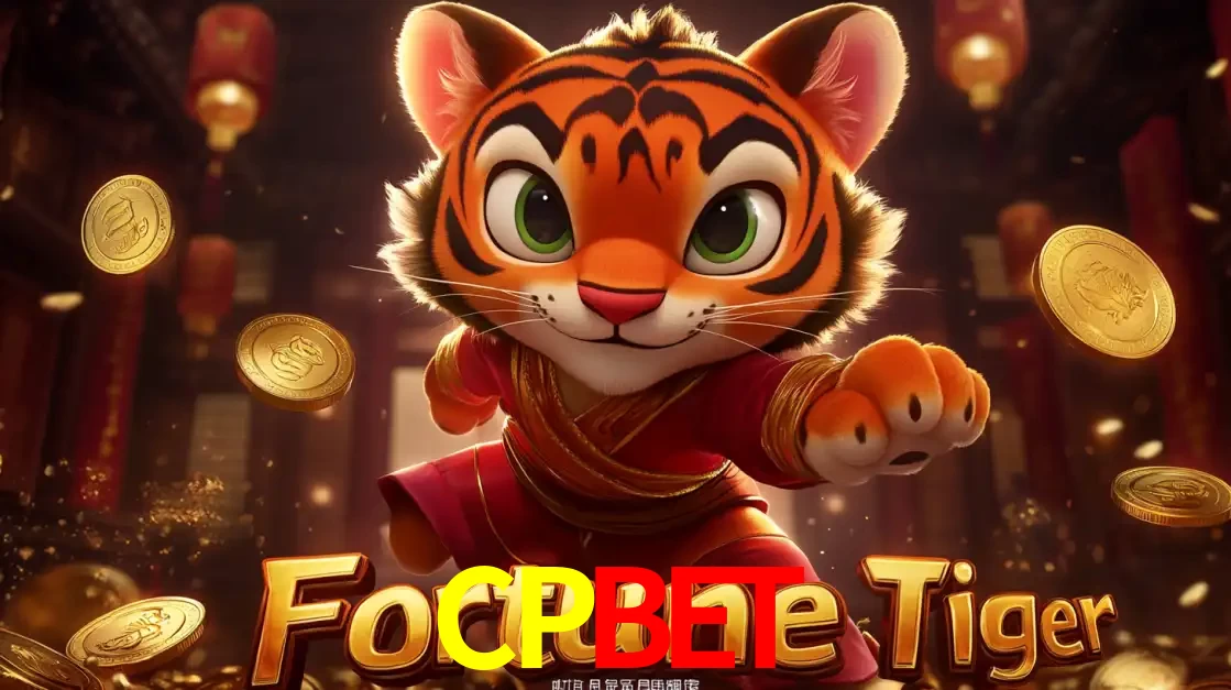 O carismático mascote do jogo de slot Fortune Tiger, um tigre fofo em pose de artes marciais, pronto para trazer sorte e multiplicadores de ganhos no cassino online CPBET.